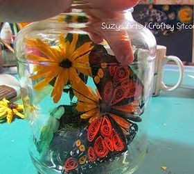 paper quilled butterfly in a jar, crafts, Quilled butterfly in a jar paper craft