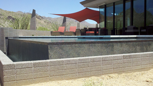 architectural details, landscape, outdoor living, pool designs, spas, This is a great way to have your guests wondering if your pool is even approachable