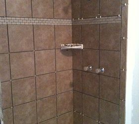 bathroom remodel, bathroom ideas, home decor, home improvement, Tile shower wall with plumbing complete