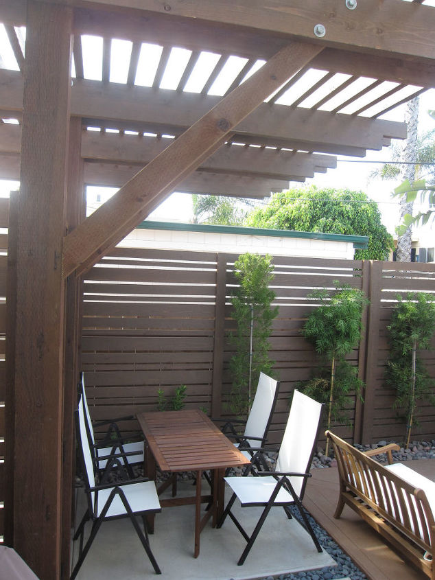 pacificplasticsdecking com, decks, fences, outdoor living, patio, Horizontal fencing arbor concrete slabs