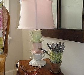 decorating with lamps, home decor, lighting, I just purchased this yesterday at Homegoods I paid 50 00 This is the most I ve ever paid but I fell in love with this lamp I was going to make one out of some of my tea cups but decided I couldn t do better than this