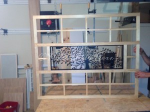 family tree becomes diy mirror for under 20, diy, how to, repurposing upcycling, woodworking projects, The finished frame when all put together without the mirror