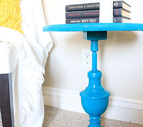 repurposing an old lamp into a table, painted furniture, repurposing upcycling, Lamp to table