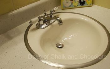 We had an old, rusty, yellow sink that was bugging me. So I went off and reglazed it using a store-bought epoxy.