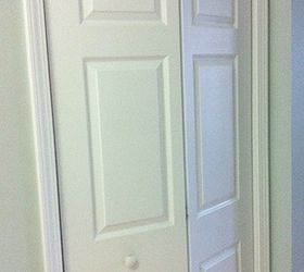 how to turn a bi fold door into a double door, closet, doors, Before basic bi fold door