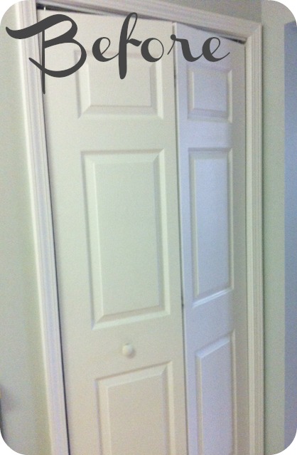 how to turn a bi fold door into a double door, closet, doors, Before basic bi fold door