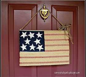 want a quick patriotic decoration for your door for the 4th, crafts, patriotic decor ideas, seasonal holiday decor, Hang your flag with a piece of jute