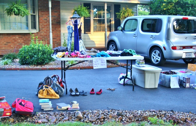 lessons learned and tips from a yard sale, organizing, Keep organizing and getting things off the ground as items sell