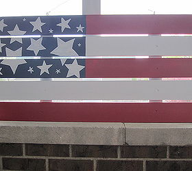 repurposed old fence into art, crafts, Red White and Blue