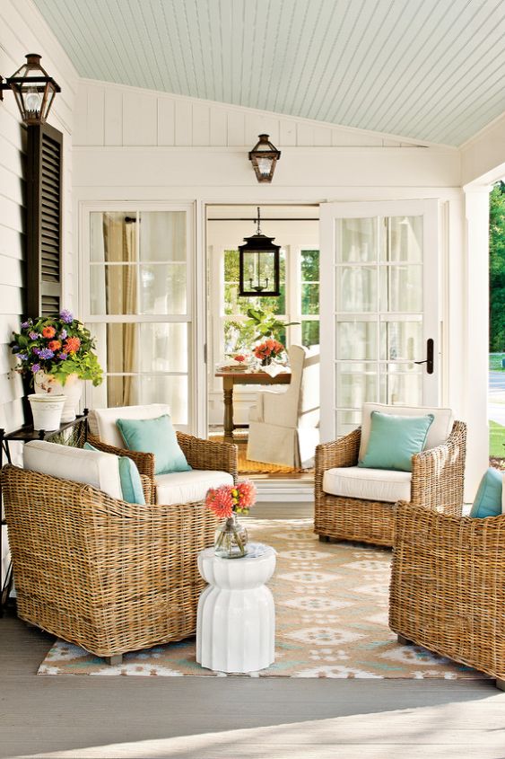 summer porch inspiration, outdoor living, Source Houzz