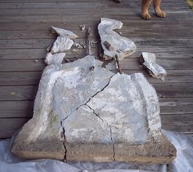 restoring a 65 year old cement statue, crafts, diy, how to, This is what he looked like after the storm I cried It was so sad
