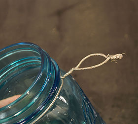 when good projects go bad, crafts, flowers, gardening, mason jars, succulents, Twist the picture wire into a loop