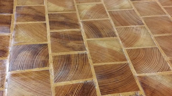 end grain cobble block wood tile flooring