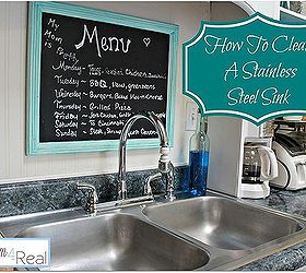 how to clean your stainless steel kitchen sink, cleaning tips, kitchen design, Clean sink