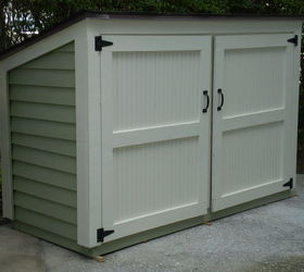 small outdoor storage, Hide trash cans or recycling bins