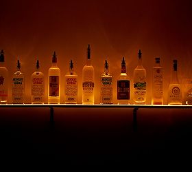 led lighted wall mounted liquor shelves bottle display, WALL LIQUOR BOTTLE SHELVES