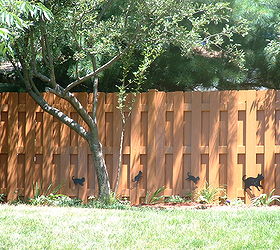 vinyl wood like privacy fences available in six colors including cedar chestnut, fences, Style Williamsport Color Cedar