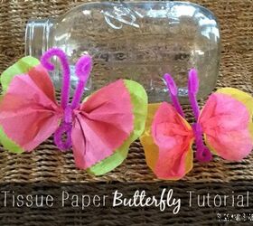 tissue paper butterfly tutorial, crafts, Tissue Paper Butterfly Tutorial