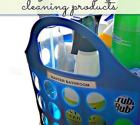 a simple way to organize your cleaning products, organizing