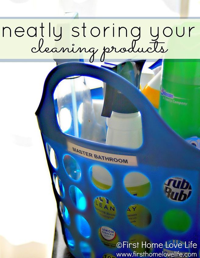 a simple way to organize your cleaning products, organizing