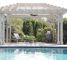 historic renovation in west chester pa, Restored pool with new pergola hardscaping and landscaping