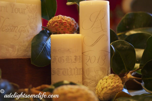 seasonal candle decor thrifty idea, crafts, seasonal holiday decor