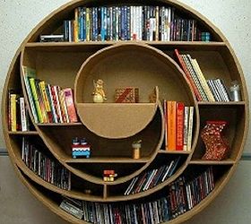 books going in circles, home decor, storage ideas