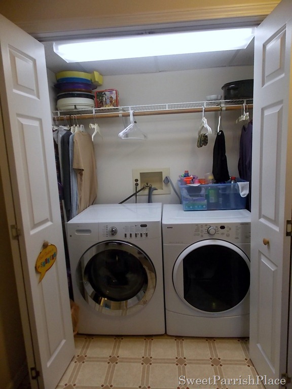 mini laundry closet makeover, cleaning tips, closet, laundry rooms, Before