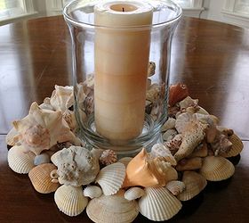 seashell candleholder diy, crafts, home decor