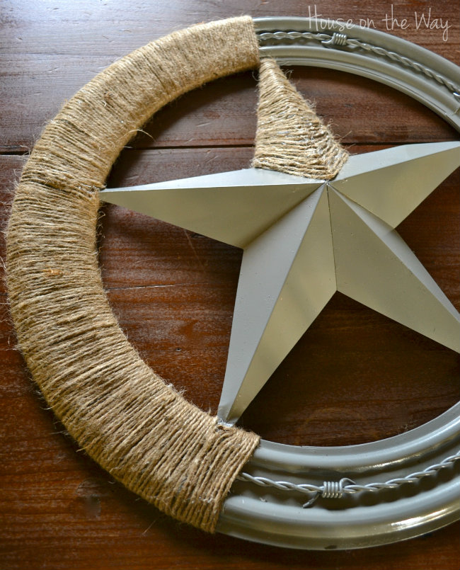 twine covered star wall art, crafts