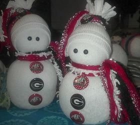 sock snowmen or snow babies as i like to call them, These were also made with buttons I got on Etsy
