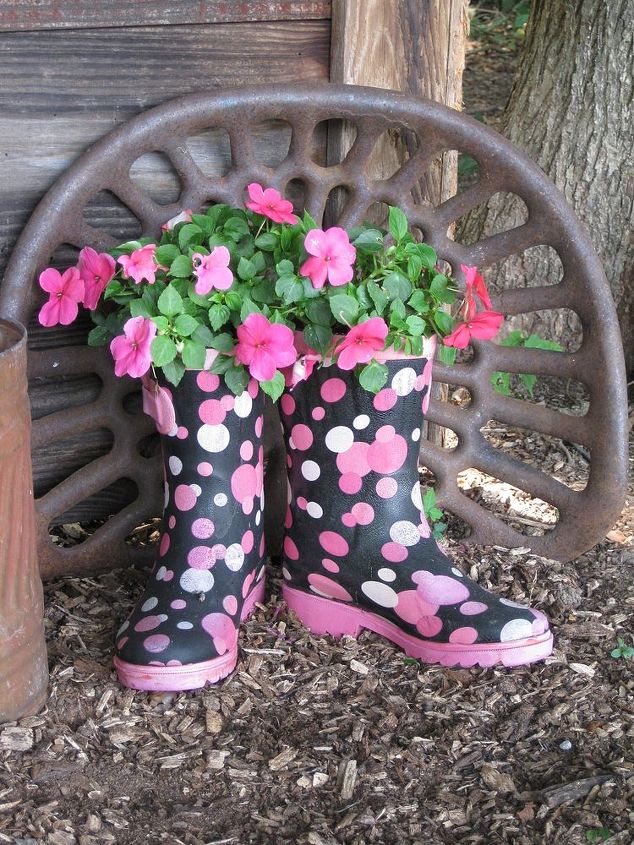 flower boots, flowers, gardening, Flower rain boots