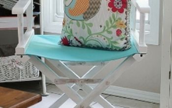 Director's Chair Repurpose-Shabby Chic Style
