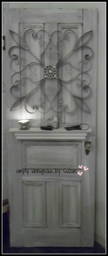 decorating with vintage doors, doors, home decor, repurposing upcycling, This makeover took all of probably a half hour Don t pass by doors in the trash grab one next time you re out for a walk lol
