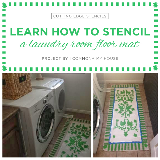 Learn How To Stencil A Laundry Room Floor Mat Hometalk