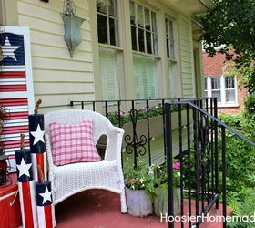 diy wooden firecrackers and our summer front porch, crafts, outdoor living, patriotic decor ideas, seasonal holiday decor, Summer front porch decorating