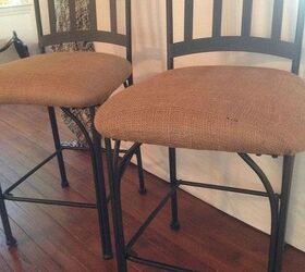 easy update for bar stools, painted furniture, shabby chic, Before