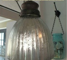 faux mercury glass light pendant using krylon s looking glass spray paint, lighting, painting