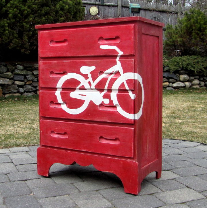 an inspired bike dresser, painted furniture, The inspired after