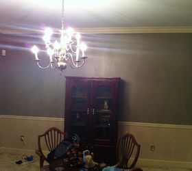 a new library, diy, paint colors, repurposing upcycling, shelving ideas, wall decor, woodworking projects, We ended up with a dark gray brown above the chair rail and a lighter tan below Eventually we went with all dark above and below We loved the color