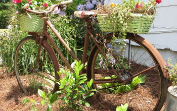 Repurposed....  recycled "garden bike"