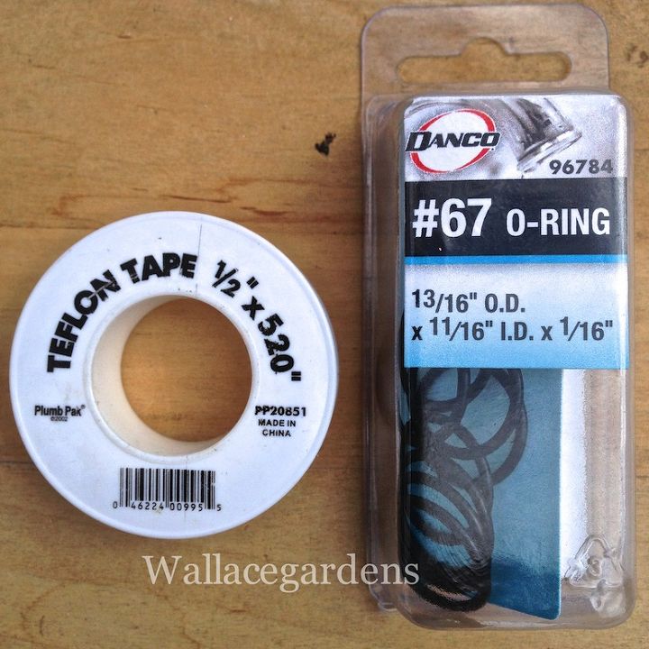 wine bottle watering device with copper tubing for container gardens