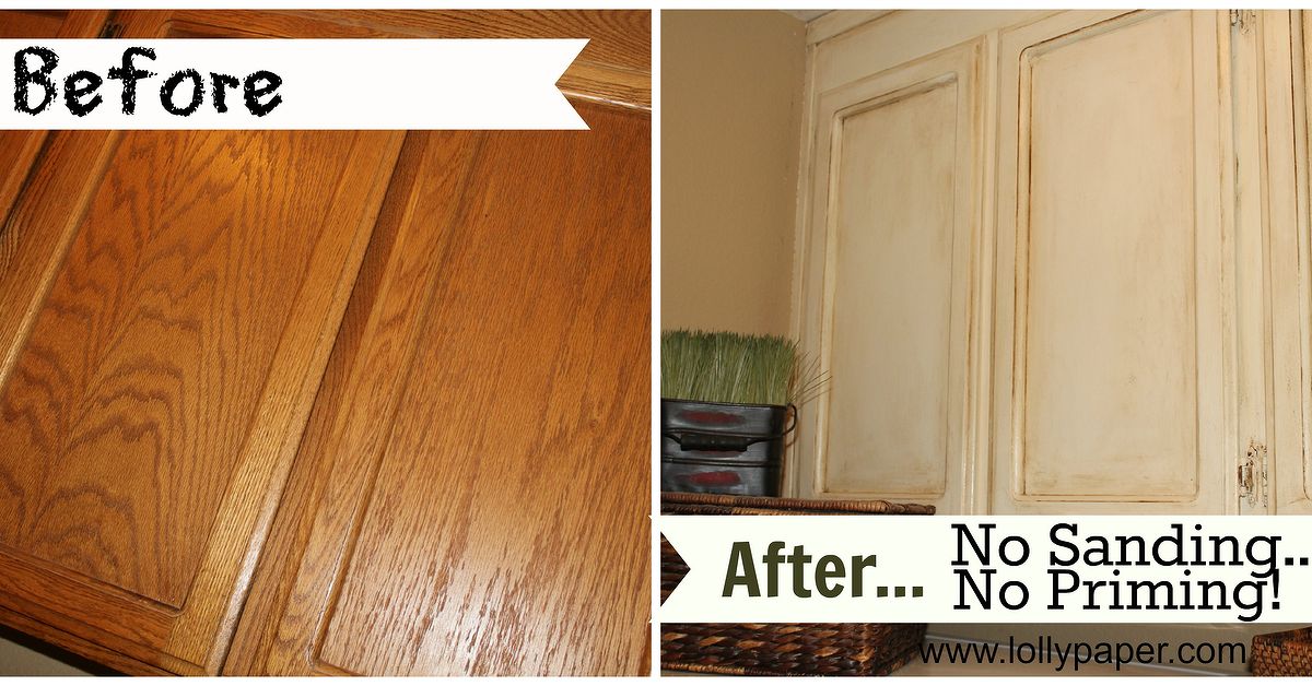 How To Paint Oak Cabinets Without Sanding Or Priming Lollypaper