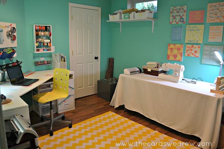 craft room reveal, craft rooms, home decor, organizing