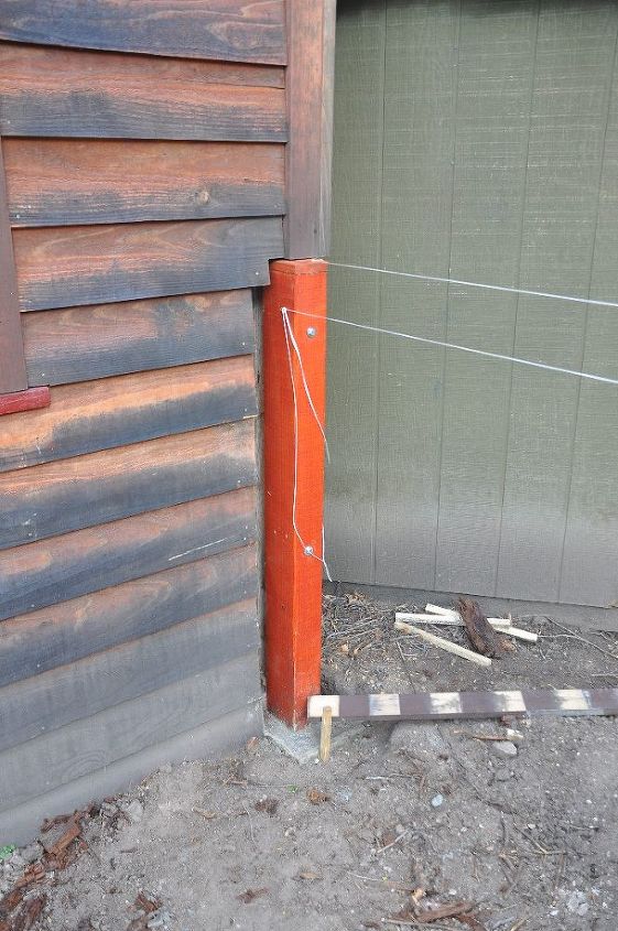 how not to build a fence, doors, fences, outdoor living, cut away the corner of the shed to build a fence