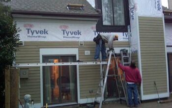 this job started out as a simple door install and when we removed the siding we found framing rot and rotting siding.