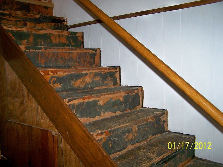 i took old carpet off basement stairs and now i need advice badly