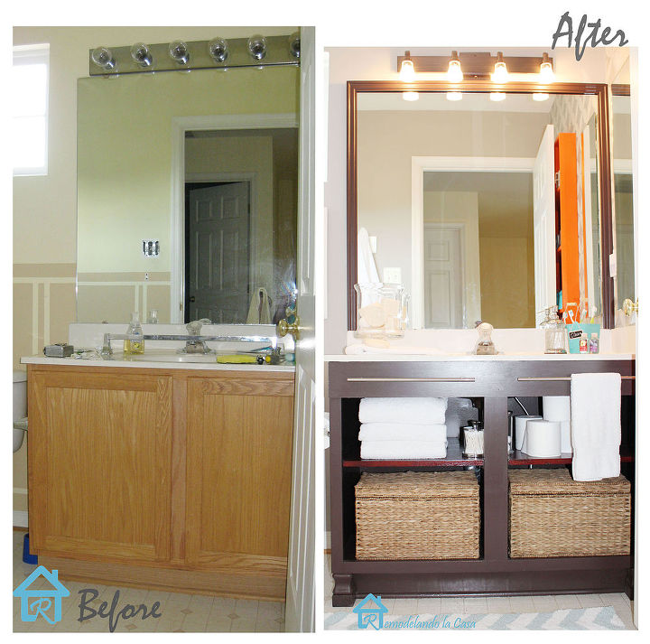 bathroom makeover, bathroom ideas, home improvement, small bathroom ideas, Vanity before and after