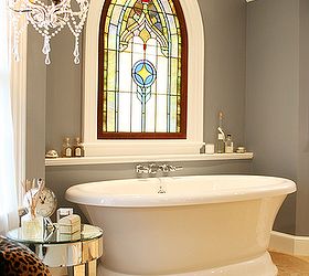 what s the hottest remodeling project please help pick the winner daily5remodel, remodeling, Thorson Restorations seamlessly integrated this stained glass window into this bathroom in an 1880s home in Duxbury Mass Learn more about this project at
