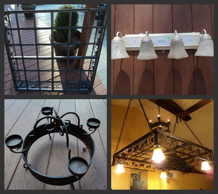 hanging pots and pan rack with lighting, diy, how to, kitchen design, lighting, repurposing upcycling, How to